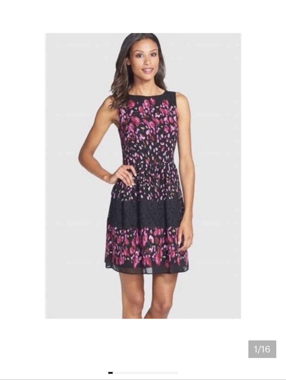 Betsey Johnson Floral Fit & Flare Dress Size 8